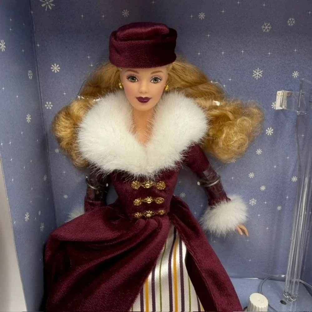 Mattel Barbie Victorian Ice Skater Special Edition Musical Doll 27431 Burgundy
